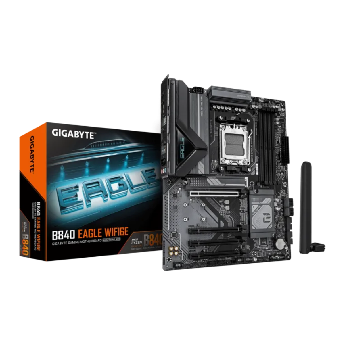 Mother Gigabyte B840 EAGLE WF6E DDR5 AM5 (Serie 7000/8000/9000) Mother Gigabyte B840 EAGLE WF6E DDR5 AM5 (Serie 7000/8000/9000)