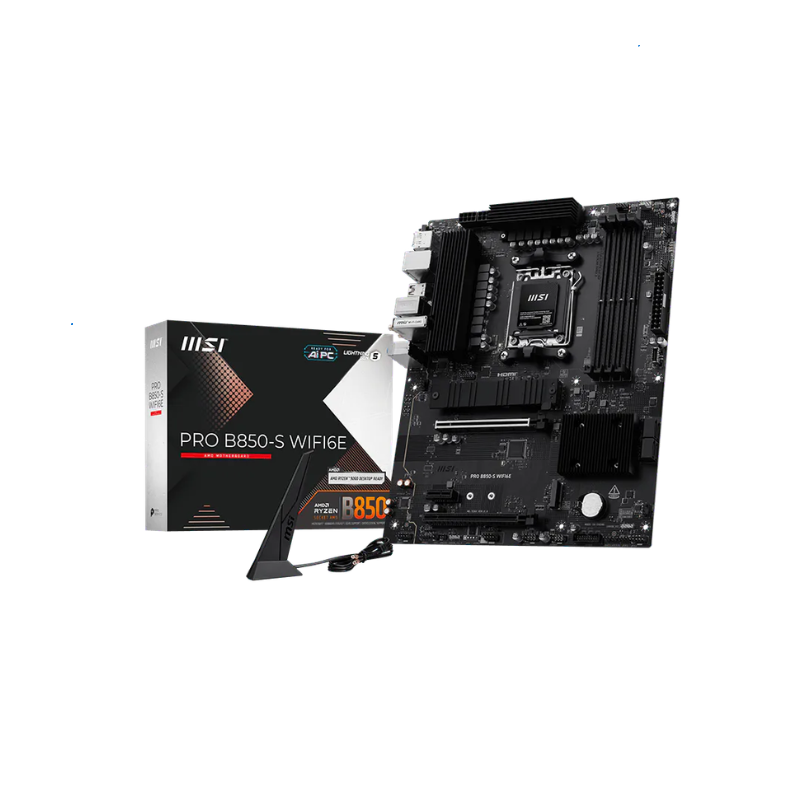 Mother MSI PRO B850-S WIFI6E DDR5 AM5 (Serie 7000/8000/9000)