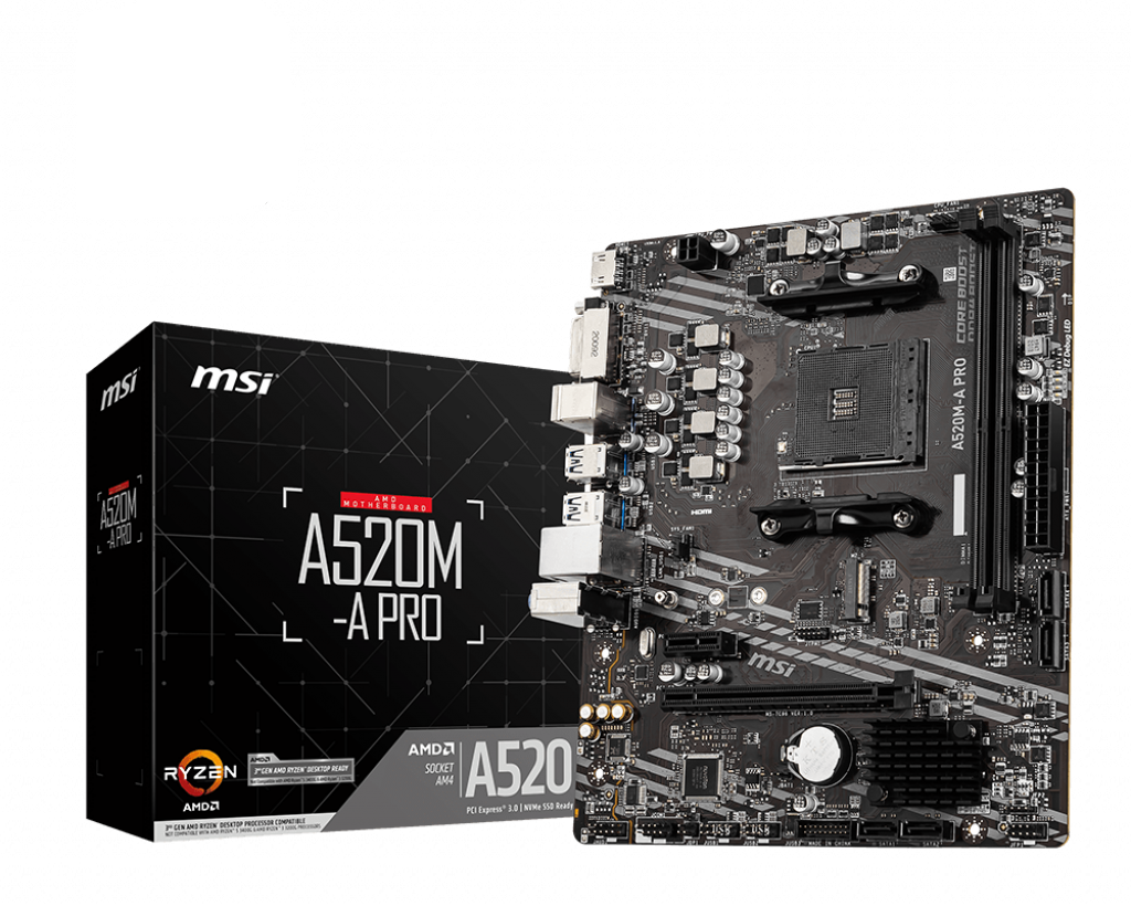 Mother MSI A520M-A PRO DDR4 AM4 (Series 3000/4000/5000)