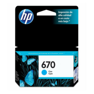 HP 670 CYAN INK CARTRIDGE CZ114AL