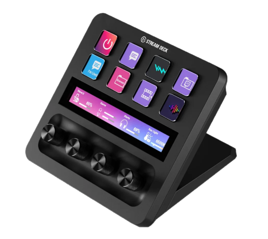 Stream Deck+ Elgato 8 botones LCD customizables + 4 Diales Negro