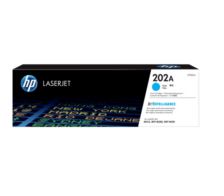 CF501A HP 202A Cyan LaserJet Toner Cartridge CF501A HP 202A Cyan LaserJet Toner Cartridge