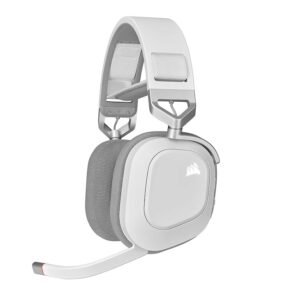Auricular Corsair HS80 RGB Wireless Spatial Audio White