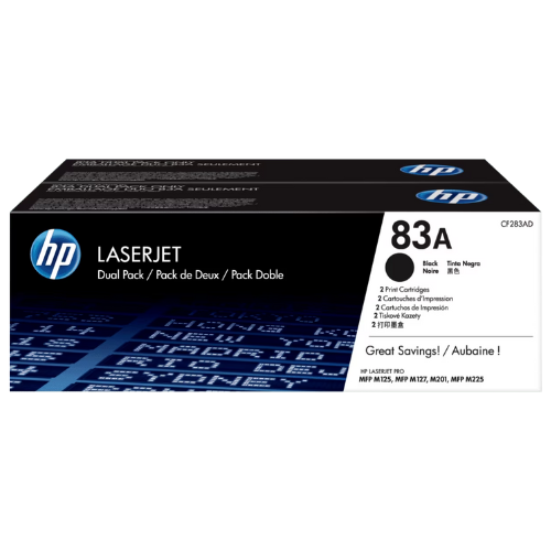 CF283AD HP 83A Blk Dual Pack LJ Toner Cartridge CF283AD HP 83A Blk Dual Pack LJ Toner Cartridge