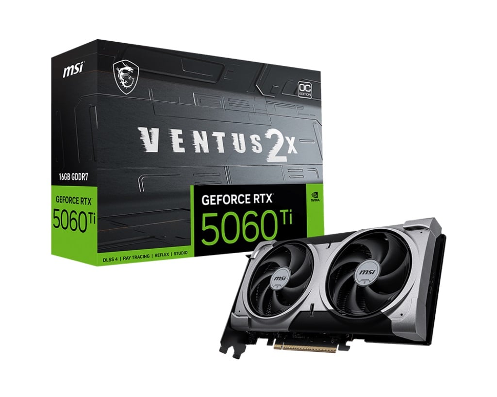VGA MSI GeForce RTX 5060 Ti 16G VENTUS 2X OC PLUS VGA MSI GeForce RTX 5060 Ti 16G VENTUS 2X OC PLUS