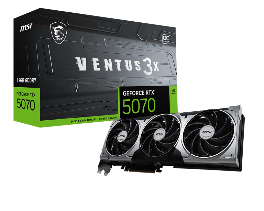 VGA MSI GeForce RTX 5070 12G VENTUS 3X OC VGA MSI GeForce RTX 5070 12G VENTUS 3X OC