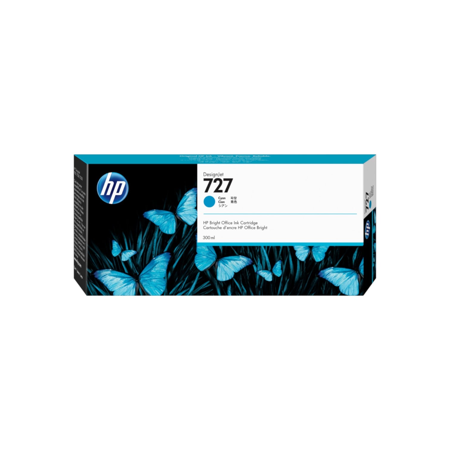 F9J76A HP 727 300-ml Cyan Ink Cartridge