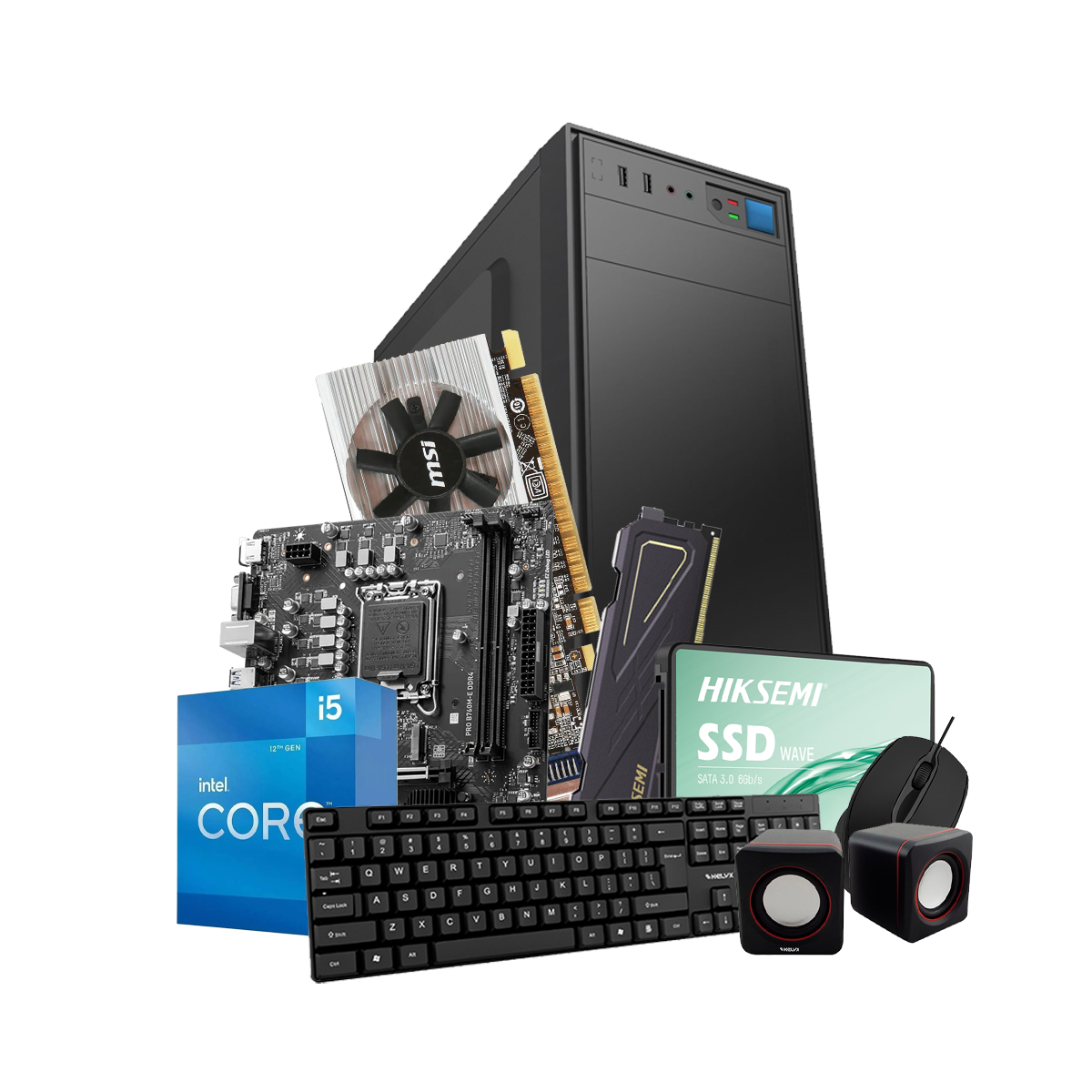 Pc Kelyx Intel Core i5-12400F 8G SSD 480Gb GT 210 (MSI) Pc Kelyx Intel Core i5-12400F 8G SSD 480Gb GT 210 (MSI)