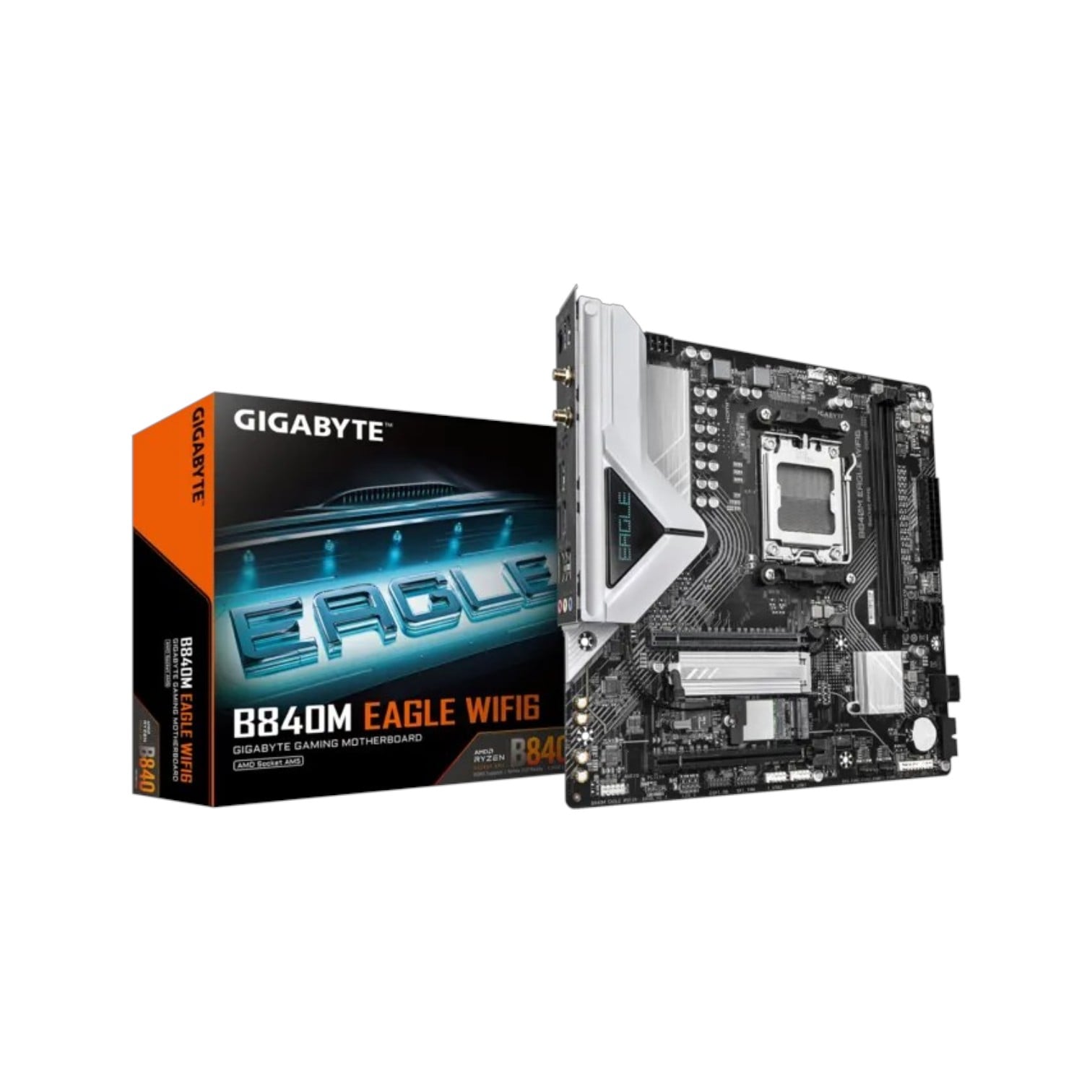 Mother Gigabyte B840M EAGLE WIFI6 DDR5 AM5 (Serie 7000/8000) Mother Gigabyte B840M EAGLE WIFI6 DDR5 AM5 (Serie 7000/8000)